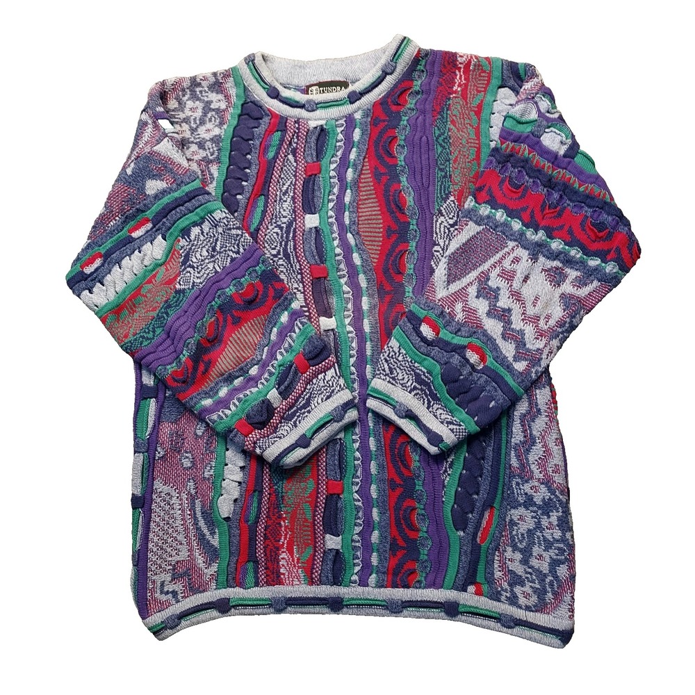 Tundra Multicolor Patterned Turtleneck Sweater - Purple, Red, Green, Blue - Picture 2 of 13